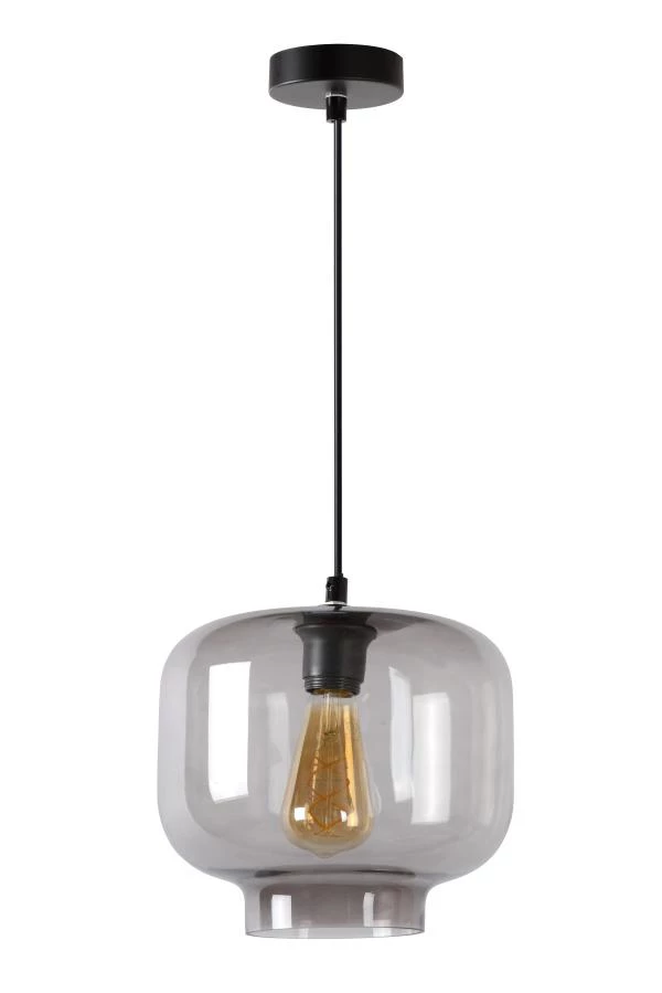 Lucide MEDINE - Pendant light - Ø 25 cm - 1xE27 - Smoke Grey - off